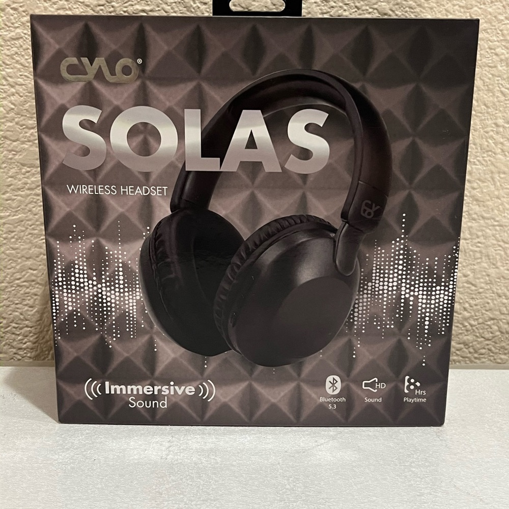 Solas Black Wireless Headset